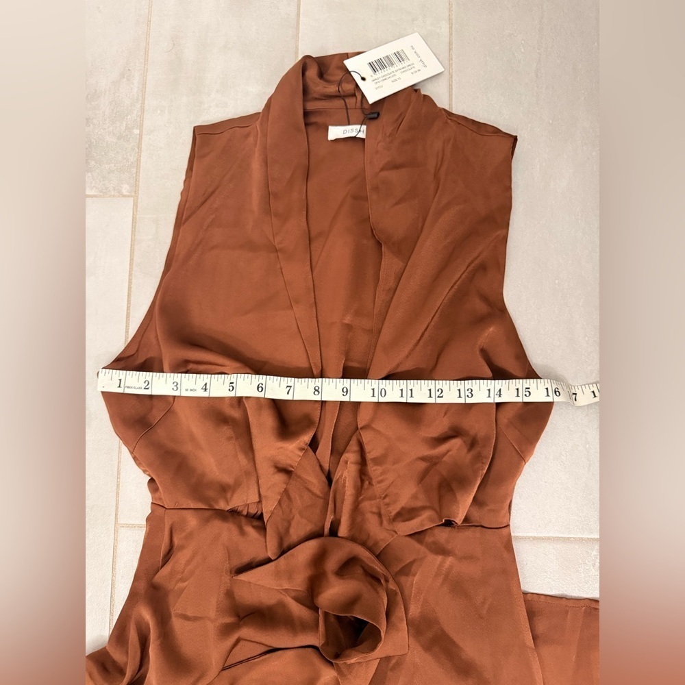 NWT DISSH Harley Chocolate Brown Satin Midi Dress Size AU 10/ US 6 - Picture 7 of 7